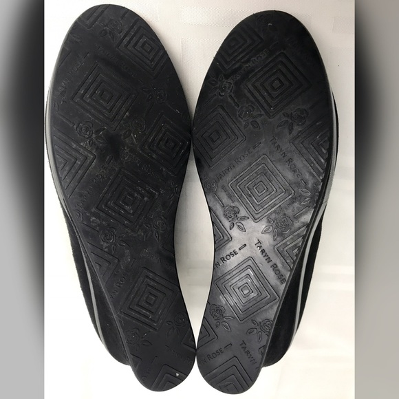 Taryn Rose Suede Leather Peep Toe Wedge Heels - Picture 5 of 8